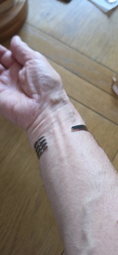 Fork bracelet bangle - bracelet, gold