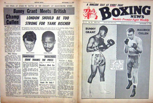 Antique old print boxing 1965 - old,