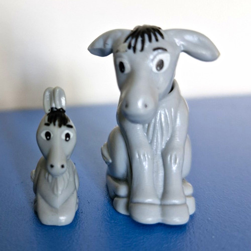 Grey plastic donkey - grey,
