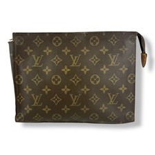 Louis Vuitton Vintage Brown Monogram Toiletry Pouch 26 Bag