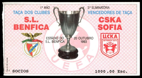 Ticket 1993 benfica vs - sl,