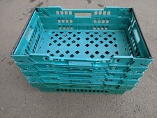 10 x Extra Large Green Bail Arm Crates / Bale Arm Plastic Boxes 690 x 440 x 190
