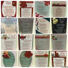 Christmas Graveside Memorial Remembrance Card Various Relations Weatherproof