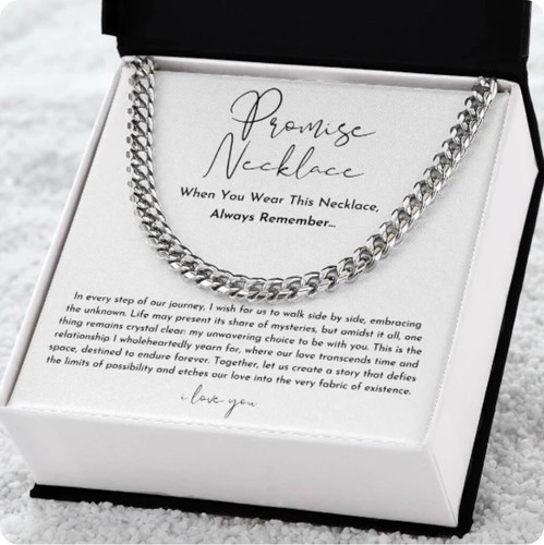 Couple promise necklace - couple,