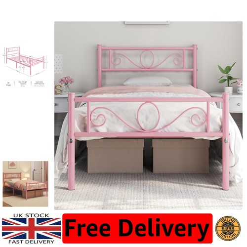 Elegant 3ft pink - metal, bed