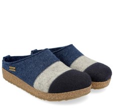 HAFLINGER LINES JEANS PURE WOOL CLOGS SLIPPERS