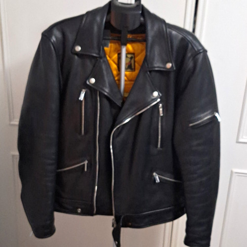 Men leather motorcycle - men's,