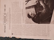 Sk219 Ephemera 1930s article amy Johnson 