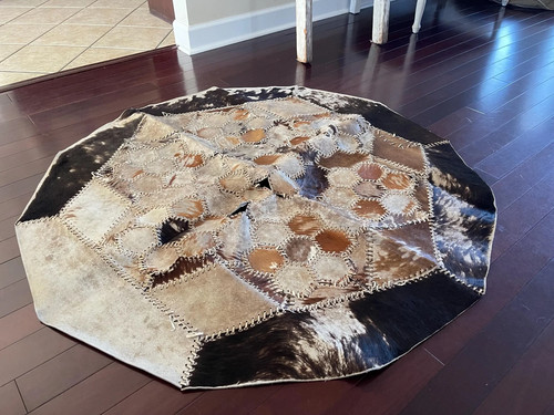 Antique cow hide rug - antique,