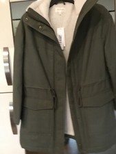 Marks & Spencer Per Una Khaki Fleece Lined Jacket Size 10 NEW WITH TAGS