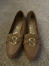 Ladies Next Tan Flat Shoes - Size 8 (42)