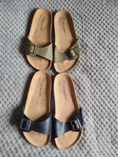 Primark Bundle of green and black sandals. Size - 38/UK5.