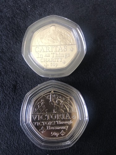 Pair 2022 bunc 50p coins - pair, of
