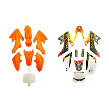 Orange CRF50 Pit Dirt Bike Plastics Fairings Sticker Set 110cc 120cc 125cc