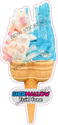 Ice cream van sticker - , twin