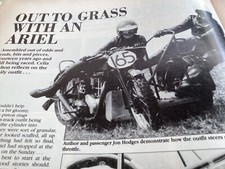 ARIEL GRASS TRACK SIDECAR OUTFIT MOTORCYCLE ARTICLE
