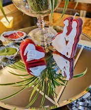 Round Mirrored Decorative Plates. Wedding Table Centerpiece Plate / 40cm