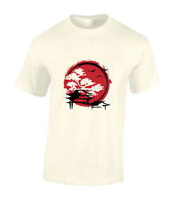 JAPAN FLAG TREE MENS T SHIRT COOL JAPANESE SAMURAI GEISHA TOKYO DESIGN TOP