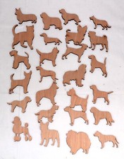 Wooden Dogs Shapes 10cm x 10