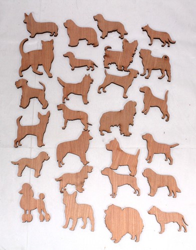 Wooden dogs shapes - wooden,