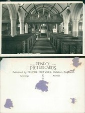 S Cornwall Mullion Church Nave Real Photo Penpol