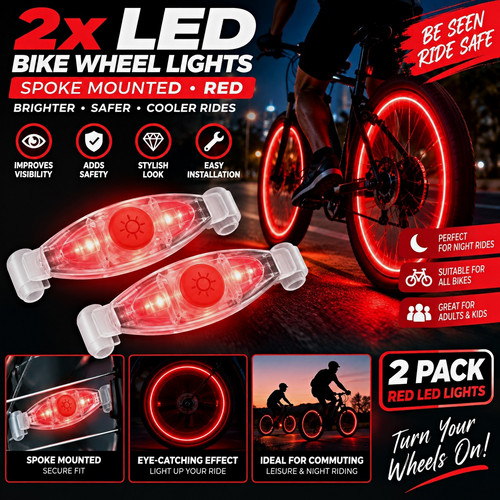 Red led bike - led, lights