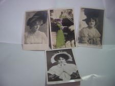 4-EDWARDIAN ACTRESS POSTCARDS-