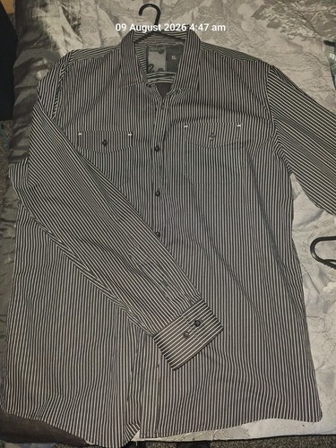 Mens black pinstripe shirt - pinstripe,