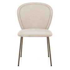 Clearance *SET OF 2* Isabella Dining Chair Beige Fabric