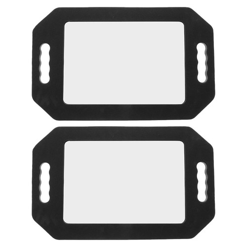 Black foam handle mirror - black,