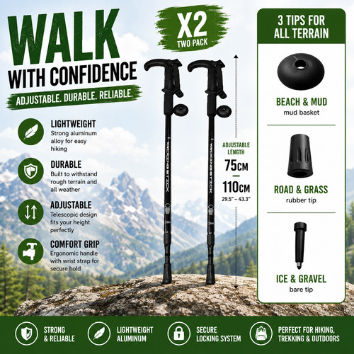 Black anti shock walking - 2, x