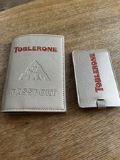 Very Rare Toblerone Memorabilia Passport Cover And Luggage Tag Collectible