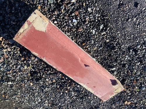 Reclaimed red painted - red, concrete