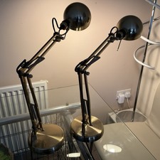 Adjustable Desk Lamp Pair -Forsa - Anglepoise Lamps in Gold Finish.