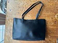 ACCESSORIZE BLACK PVC UNDERARM HANDBAG SHOULDER STRAP WEEKEND BAG