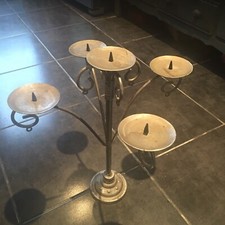 Metal five candle stick holder