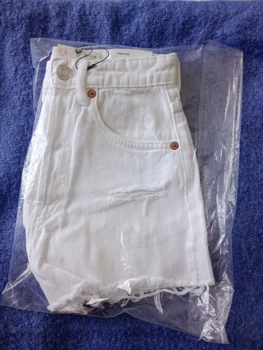 Zara white high rise ripped - zara,