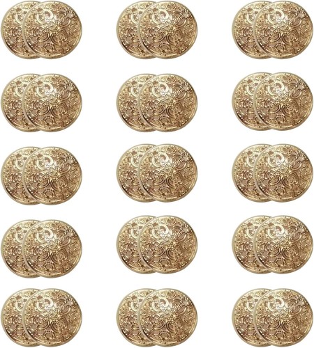 20mm brass eyelet buttons - brass,