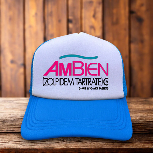 Ambien unisex trucker hat blue - trucker,
