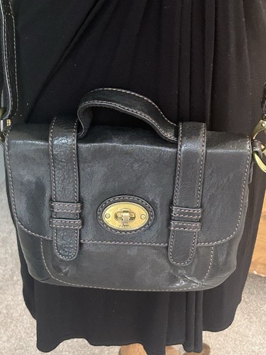 Fossil black leather vintage