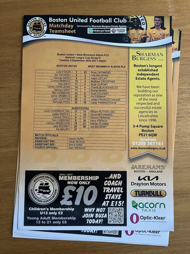 Boston united west - west, bromwich