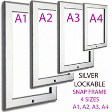Snap Frame Outdoor A4 A3 A2 A1 lockable retail sign holder clip display 4 sizes