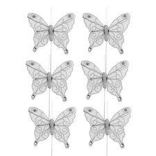 6 x Glitter Butterflies Bridal