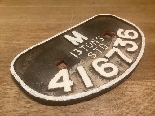 Original railway wagon plate - original,