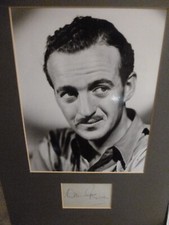 James Bond The Pink Panther A Matter Of Life And Death DAVID NIVEN signed mount
