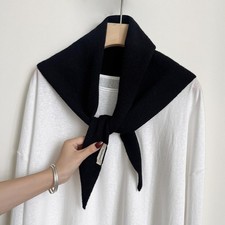 Women’s 100% Wool Knit Triangle Neck Scarf Soft Shawl Wrap Winter Warmer