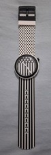 Swatch Pop Swatch Pop Dancing Black & White Silicone Strap 45mm PNW101 