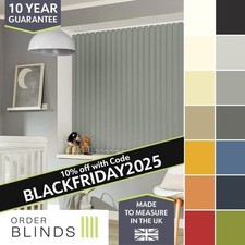 Blackout Vertical Blinds - Complete 89mm Made To Measure Blinds in 14 Colours
