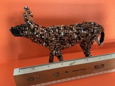 Hyena Figure - beads and wire