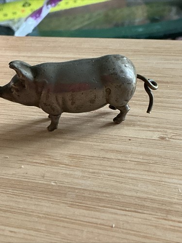 Antique pig silver plate tape - silver,